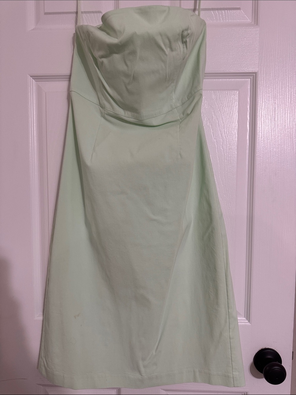 Express Strapless Mint Green A-Line Dress